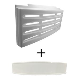 Grade Saia Veneziana Metalfrio Branca + Kit Testeira