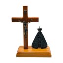Ver imagem 5 de Crucifixo de Mesa com Nossa Senhora Aparecida 20 Cm
