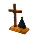 Ver imagem 6 de Crucifixo de Mesa com Nossa Senhora Aparecida 20 Cm