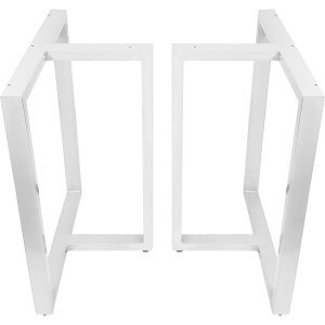 Base de Mesa de Jantar Kansas para Tampos de Vidro Pedra e Madeira até 200cm X 100cm - Branca