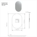 Ver imagem 3 de Espelho Decorativo Banheiro Oval 34,5 x 51,5 cm Prata