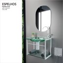 Ver imagem 2 de Espelho Decorativo Oval 42x62cm Banheiro Prata