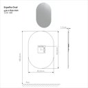 Ver imagem 3 de Espelho Decorativo Oval 42x62cm Banheiro Prata