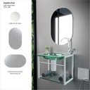 Ver imagem 4 de Espelho Decorativo Oval 42x62cm Banheiro Prata