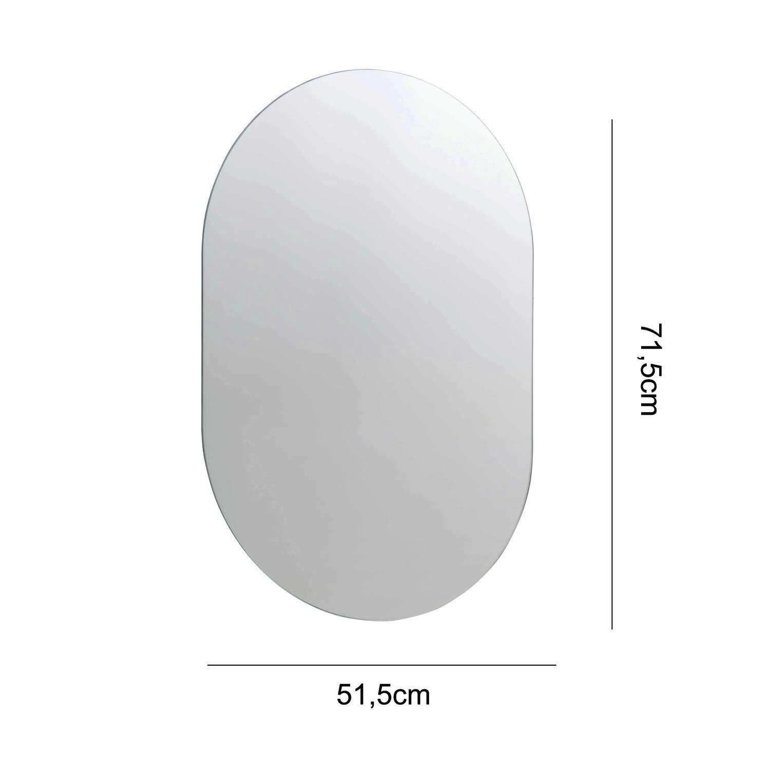 Espelho Decorativo Oval 51,5x71,5cm - 3