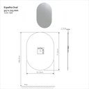 Ver imagem 3 de Espelho Decorativo Oval 51,5x71,5cm Prata