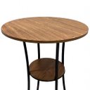 Ver mais imagens de Mesa Alta Bistrô Industrial Área Gourmet Porto Cor: Louro Freijó - Kmj