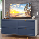 Ver imagem 1 de Rack para TV até 70 Polegadas 160cm 4 Gavetas Branco/Azul Vik Madesa 04