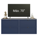 Ver imagem 7 de Rack para TV até 70 Polegadas 160cm 4 Gavetas Branco/Azul Vik Madesa 04
