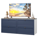 Ver imagem 3 de Rack para TV até 70 Polegadas 160cm 4 Gavetas Branco/Azul Vik Madesa 04