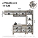 Ver imagem 3 de Armário de Cozinha Completa 260 cm Crema Nice Madesa 04