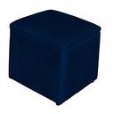 Ver imagem 6 de Poltrona Amamentação com Puff Laura Veludo Azul Marinho - Lm Decor