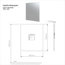 Ver imagem 3 de Espelho Decorativo Retangular 45,5x55cm Prata