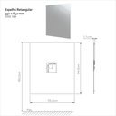 Ver imagem 3 de Espelho Decorativo Retangular 55x64cm Prata