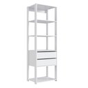 Ver imagem 2 de Estante de Escritório com 2 Gavetas e 3 Prateleiras 60cm Multimóveis Crpro-EST010 Branco