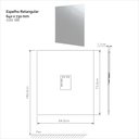 Ver imagem 3 de Espelho Decorativo Retangular 64x73cm Prata