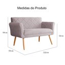 Ver imagem 5 de Namoradeira Isabela 02 Lugares Veludo Cores - DS Estofados - Rosê