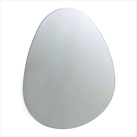 Espelho Decorativo Orgânico 35cm x 43cm Prata/Cromado