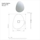 Ver imagem 2 de Espelho Decorativo Orgânico 53cm x 70cm Prata/Cromado