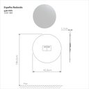 Ver imagem 2 de Espelho Banheiro Decorativo Redondo 42cm Prata/Cromado