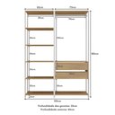 Ver imagem 6 de Guarda-roupa Closet Modulado Texas 6 Gavetas 405cm Multimóveis Mp4788 Branco/madeirado