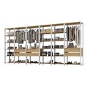 Ver imagem 2 de Guarda-roupa Closet Modulado Texas 6 Gavetas 405cm Multimóveis Mp4788 Branco/madeirado