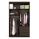 Ver imagem 2 de Guarda-Roupa Solteiro 4 Portas 3 Gavetas Advantage Marrom/Capuccino Wood