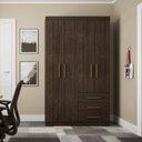 Ver imagem 1 de Guarda-roupa Solteiro 4 Portas 3 Gavetas Advantage