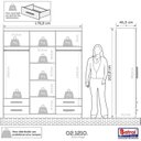 Ver imagem 5 de Guarda-roupa Casal 6 Portas 4 Gavetas Advantage