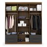 Guarda-roupa Casal 6 Portas 4 Gavetas Advantage - 2