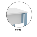 Ver mais imagens de Escrivaninha M90/60P25TUB 90cm Industrial Branco e Azul Dali