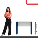 Ver imagem 5 de Escrivaninha M90/60P25TUB 90cm Industrial Branco e Azul Delrei