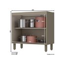Ver imagem 2 de Balcão 80cm 2 Portas (sem Tampo) Connect Henn - Duna/cristal