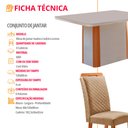Ver imagem 2 de Mesa de Jantar Isadora 120cm Tampo MDF Vidro Canto Copo com 4 Cadeiras Lorena
