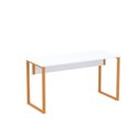 Ver imagem 3 de Mesa Madeira M120/60P25TUB 120cm Industrial Branco e Laranja Picasso