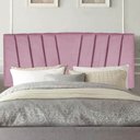 Ver imagem 1 de Painel Cabeceira Estofada Bélgica 100cm Cama Box Solteiro Suede Rosa Bebe- Mabe Magazine