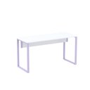 Ver imagem 3 de Mesa Madeira M120/60P25TUB 120cm Industrial Branco e Lilas Rosa