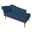 Ver imagem 5 de Recamier Divã Pés Palito para Sala Cecilia 1.60cm Corano Azul Marinho - Incasa Decor
