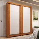 Ver imagem 1 de Guarda-Roupa Casal 2 Portas de Correr 100% MDF 160cm Boldina Espresso Móveis Off White/Cinamomo