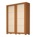 Ver imagem 2 de Guarda-Roupa Casal 2 Portas de Correr 100% MDF 160cm Boldina Espresso Móveis Off White/Cinamomo