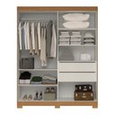 Ver imagem 3 de Guarda-roupa Casal 160cm 2 Portas de Correr Flex Color 100% Mdf Boldina Espresso Móveis