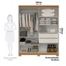 Guarda-roupa Casal 160cm 2 Portas de Correr Flex Color 100% Mdf Boldina Espresso Móveis - 4