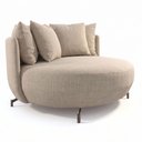 Ver imagem 3 de Poltrona Redonda Decorativa com 6 Almofadas 150cm Soho Confort