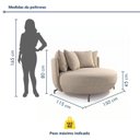 Ver imagem 4 de Poltrona Redonda Decorativa 2 Lugares com Almofadas 150cm Soho