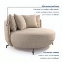 Ver mais imagens de Poltrona Redonda Decorativa 2 Lugares com Almofadas 150cm Soho