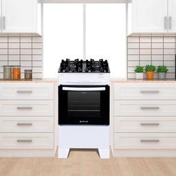 Fogão 4 Bocas Atlas Mônaco Plus Branco com Mesa de Vidro Top Glass - Bivolt - 5
