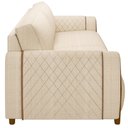 Ver imagem 4 de Kit Sofá 02 Lugares Sala Estar 168cm com 02 Poltronas Flora Pés Madeira M03 Linho Bege - Lyam