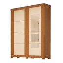 Ver imagem 2 de Guarda-Roupa Casal 2 Portas de Correr com Espelho Flex Color 100% MDF 160cm Boldina Espresso Móveis Off White/Cinamomo