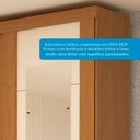 Ver mais imagens de Guarda-Roupa Casal 2 Portas de Correr com Espelho Flex Color 100% MDF 160cm Boldina Espresso Móveis Off White/Cinamomo