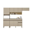 Ver imagem 1 de Cozinha (com Balcão com Tampo) 9 Portas 1 Gaveta Line Vanilla/vanilla/cp-freijo - Ssx Multicoisas